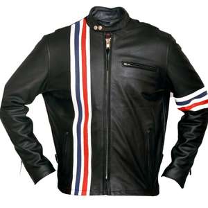 2024 nouveauté Offre Spéciale café Racer motard mode décontractée véritable cuir de vachette veste hommes - Product Image 3