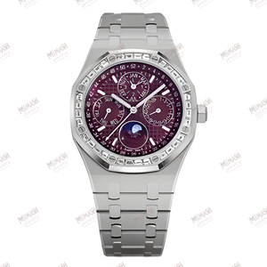 Montre de luxe en moissanite glacée avec pierres scintillantes, artisanat élégant, cadran tendance, montre de caractère - Product Image 3