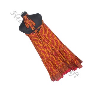 ชุดเดรสผ้าไหมอิบิซ่าส่าหรีสำหรับผู้หญิงชุดราตรีแขนกุดไม่มีแขน - Product Image 4