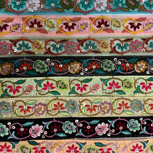 Vestido de encaje de 9 metros hecho a mano, patrón de estilista bordado, 9 colores diferentes, bolsos de estilo bohemio/informal/tradicional/étnico - Product Image 1