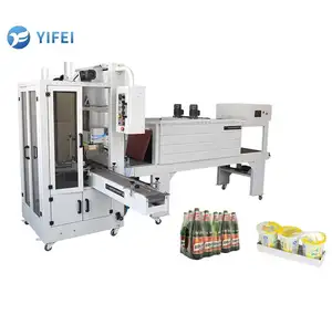 Automatic PE film sleeve wrapper pet bottle shrink wrapping machine for small factory use