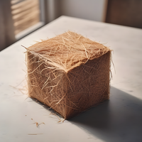 Fibres de coco brunes dorées de Java centrale, Indonésie, 12-20 cm, décoration naturelle pour la maison en vrac, Bonafidas BAS001, sacs de 25 kg