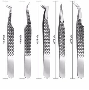 แหนบต่อขนตาแต่งหน้าทำจากสแตนเลสแหนบขนตาปลอมแบบปลายแหลม - Product Image 5