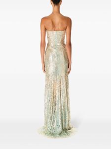 ชุดแต่งงานยาวถึงพื้นประดับด้วยเลื่อมลูกปัดสำหรับงานพรอมเป็นมิตรต่อสิ่งแวดล้อม - Product Image 6