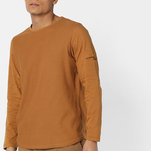Camiseta de Manga Larga para Hombre, Informal, de Algodón, Cuello Redondo, Corte Ajustado, Deportiva, Cómoda, Ligera, Ropa Urbana - Product Image 4