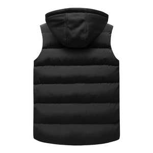 Gilet matelassé sans manches pour homme avec logo personnalisé, coupe-vent et amovible, style décontracté et chaud pour l'hiver - Product Image 4
