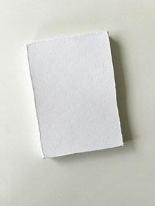 Trapo de algodón con borde de cubierta de papel hecho a mano blanco A4 300gsm - Product Image 5