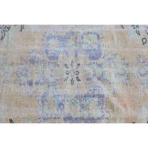 Alfombra Grande Vintage, Alfombra Turca de 5,2x8,9 pies, Alfombra de Lana Azul Ombré - Product Image 5