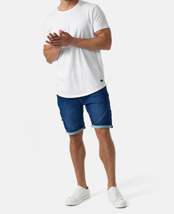 Vente d'été High Street longueur genou Straight Loose Jeans Shorts Hommes Denim Short Pants Male Casual Custom Denim Shorts Pour Hommes - Product Image 1