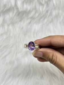 Natural Amethyst <b>Silver</b> <b>Ring</b> Handmade <b>Silver</b> Amethyst Gemstone <b>Silver</b> Statement <b>Ring</b> <b>Boho</b> <b>Ring</b> for Her - Product Image 4