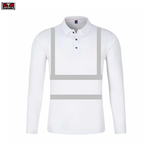 Polo DE SEGURIDAD reflectante de alta visibilidad, camiseta Polo de manga larga reflectante, ropa de trabajo de alta visibilidad, camisa reflectante Polo - Product Image 6