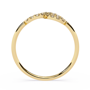 Bagues de luxe en or pur 18 carats, diamant rond naturel, magnifique bague infini, élégante, amour éternel, bijoux fins, cadeau d'anniversaire - Product Image 3