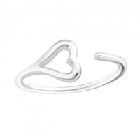Bague d'orteil Cœur Faite à la Main en Argent Sterling 925 Plaqué Or pour Femme – Tendance Chrétienne, Cadeau de Fiançailles et de Mariage, Idéale pour l'Été et la Plage