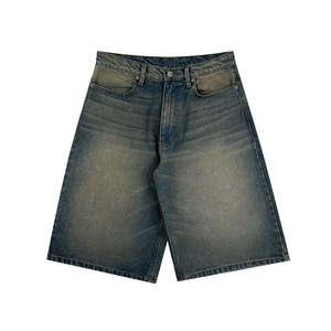 Short unisexe en jean longueur genou quatre poches Short en coton spandex Street Wear Denim Short - Product Image 4