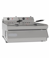 Friteuses électriques de comptoir en acier inoxydable turques avec/sans robinet, alimentation monophasée ou triphasée, provenant d'un fabricant turc