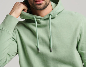 Sudadera con Capucha Negra Extra Grande de Estilo Urbano para Hombre, Otoño, Venta al por Mayor, 250g, Logotipo Bordado DTF Personalizado, Sudadera Informal para Hombre - Product Image 6