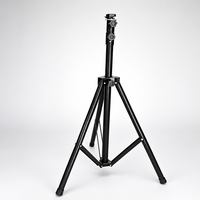 Support de projecteur suiveur réglable en hauteur (1-1,7 m), charge 35 kg, trépied pour éclairage de scène, tube rond 40/35 pour éclairage de scène
