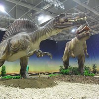 Modèles de dinosaures animatroniques intérieurs/extérieurs étanches grandeur nature pour parcs à thème et expositions