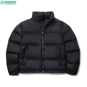 Veste d'hiver matelassée personnalisable pour homme Behram International, surdimensionnée, en polyamide brillant, OEM, écologique, style streetwear - Product Image 1