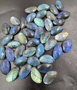 Alta calidad 16x22mm azul llamativo labradorita Briolette Checker Cut Fancy Shape piedras preciosas sueltas para la fabricación de joyas naturales - Product Image 2