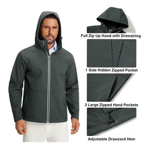 Chaqueta de Invierno para Hombre, Modelo Nuevo, Impermeable, con Capucha, de Lona, para Exteriores, con Logotipo Frontal, Venta al por Mayor - Product Image 6