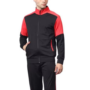 Wholesale 2024 Customized Logo Zipper Windproof <b>Summer</b> Stand Breathable 2-Piece Set <b>Men's</b> Piping Nylon Windbreaker Tracksuit - Product Image 1