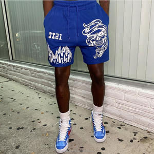 Short d'entraînement de gym pour homme avec logo personnalisé Short en maille ample imprimé sur toute la surface Entraînement d'été Taille 6XL Tissu éponge motif sublimé - Product Image 6