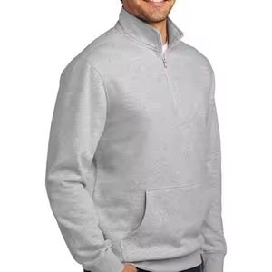 Sweat-shirt d'hiver à manches longues avec logo personnalisable pour hommes, pull d'automne à col montant, impression numérique, technique de teinture unie - Product Image 5