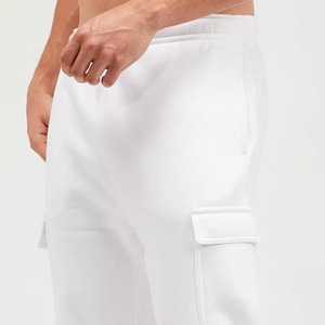 Wholesale Custom Logo New Design <b>Men's</b> Gym <b>White</b> Casual Mid Waist Sweatpants Cargo <b>Joggers</b> with Pockets Breathable Eco-Friendly - Product Image 4