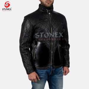 Venta caliente Chaqueta de cuero genuino ajustada para hombres Logotipo personalizable Chaqueta de lona de invierno más popular a un precio - Product Image 5