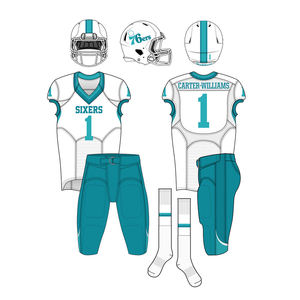 Ensemble de vêtements de sport personnalisé pour équipe de football américain 2025, respirant, séchage rapide, 100% polyester, imprimé par sublimation, unisexe - Product Image 3