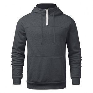 Vente en gros 2025 best-seller hommes pull sweat à capuche vente en gros sport décontracté col fermeture éclair 100% polyester pour l'automne - Product Image 4