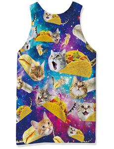 Mens 3D Print Tank Top 100 Percent Cotton Sleeveless Fitness Shirt Breathable Quick Dry Workout <b>Vest</b> Summer Gym Wear Plus Sizes - Product Image 3