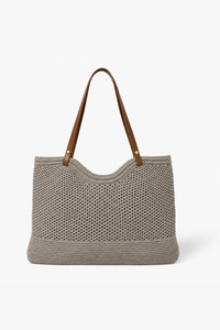 Bolso de Hombro Tejido para Mujer con Correa de Cuero, Bolso Tote Casual Elegante, Bolso de Ganchillo a la Moda, Bolso Tejido para Uso Diario - Product Image 2