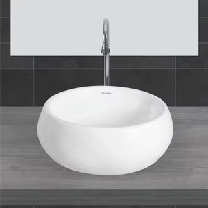 Vistaar อ่างล้างหน้าเซรามิกทรงรีสำหรับวางโต๊ะบนโต๊ะ - Product Image 2