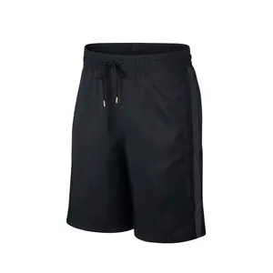 Pantalones Cortos Deportivos Casuales de Verano 2025 para Hombre, 100% Algodón, Color Negro Clásico, para Playa, Secado Rápido, Transpirables, Cintura Elástica - Product Image 1