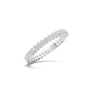 E-F แพลตทินั่ม/ชุดง่ามเพชรโมอิส1.00กะรัตรูปเจ้าหญิงเพชรโมอิสคุณภาพ VSS-VS สำหรับผู้หญิง - Product Image 4