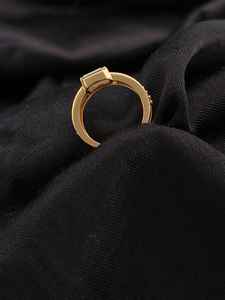 แหวนทอง14K ทรงมรกตสำหรับงานแต่งงานแหวนเพชรสำหรับหมั้นได้รับการรับรองจากผู้ผลิตไอจี - Product Image 3