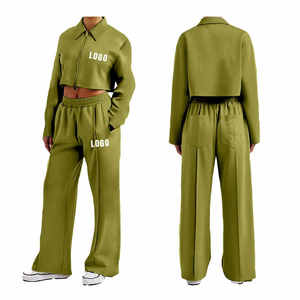 Ensembles de survêtements pour femmes avec logo personnalisé fabriqués en usine derniers modèles de survêtements streetwear décontractés - Product Image 5