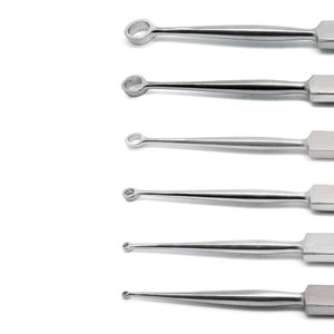 Curettes cutanées Fox, manuelles, en acier inoxydable, instrument chirurgical dermatologique, approuvé CE ISO, étiquette privée disponible - Product Image 3