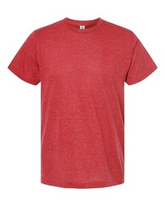 Nouvelle mode personnalisée 100% coton poly mélange écologique séchage rapide ultra doux respirant chiné rouge col rond T-Shirt élégant - Product Image 1