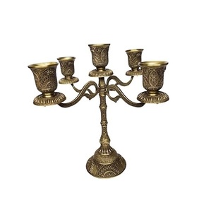 Candelabro de Metal de latón creativo, pilar de vela de 5 brazos Para Boda y decoración de interiores, accesorios de iluminación al precio más barato - Product Image 6