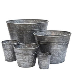 Haute Qualité Galvanisé Planteur Décor À La Maison Jardin Ware Fleur Galvanisé Planteur Seau Avec Un Design Robuste - Product Image 2