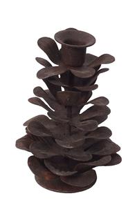 FLEUR BLEU Rouille Antique Noël Fer Décoratif Bougeoirs Stand pour La Maison Fête De Vacances De Mariage Décoration De Noël - Product Image 5