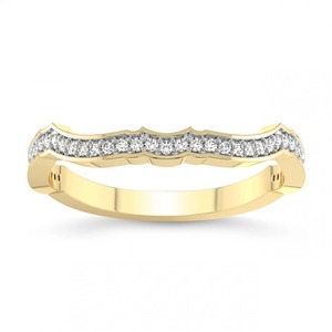 Modern Diamond Row Band Lab Grown Diamond 0.20 Ct Tw 14K Solid Gold FG Color VS Clarity 39 Diamond Custom Order Unique Design - Product Image 4