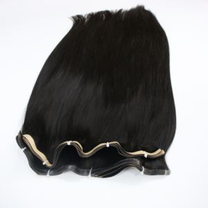 Vente en gros de qualité supérieure Cheveux bruts vietnamiens longs ruban adhésif droit couleur noire - Product Image 3