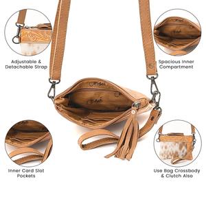 Bolso de mano de cuero de vaca con herramientas manuales de tendencia, bolso lateral cruzado para niñas, uso diario disponible en Export - Product Image 5