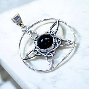 จี้และเครื่องประดับหินออนิกซ์สีดำ ทำด้วยมือ เงินแท้ 925 จี้เงินแท้ ราคาขายส่ง เครื่องประดับ - Product Image 2