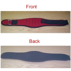 Cinturón de gimnasio de alta resistencia para hombre, cuero de piel de vaca genuino de Color rojo con hebilla de aleación, cinturón grueso para levantamiento de pesas - Product Image 6