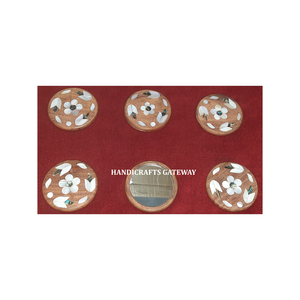 Espejo con incrustaciones de mármol más vendido, espejo con incrustaciones de madreperla de mármol, regalo de agradecimiento, espejo con incrustaciones de madera para regalos - Product Image 1